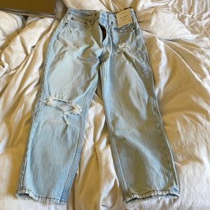 NEW a&f high rise mom jeans